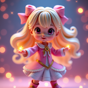 Cute Characters — Magical Girl Character With Flowing Ribbon-trimmed Character #0012 (ChatGPT)