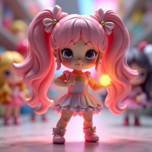 Cute Characters — Magical Girl Character With Flowing Ribbon-trimmed Character #0084 (ChatGPT)