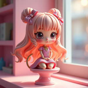 Cute Characters — Magical Girl Character With Flowing Ribbon-trimmed Character #0296 (Stable Diffusion)