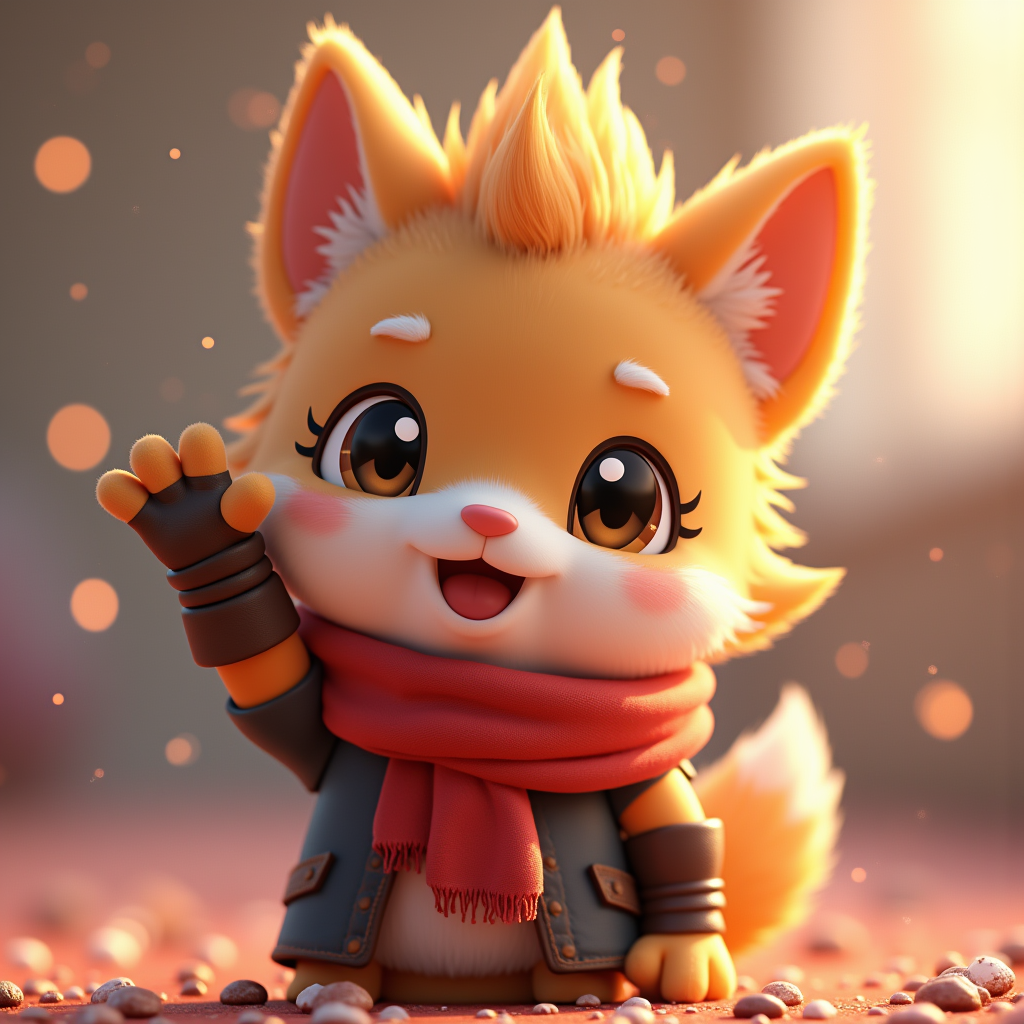 Cute Characters — Spiky-haired Anime Hero In A Battle-worn Character #0122 (Recraft)
