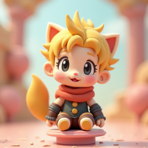 Cute Characters — Spiky-haired Anime Hero In A Battle-worn Character #0200 (Stable Diffusion)