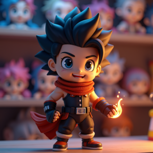 Cute Characters — Spiky-haired Anime Hero In A Battle-worn Character #0280 (Leonardo)