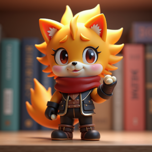 Cute Characters — Spiky-haired Anime Hero In A Battle-worn Character #0286 (Krea)