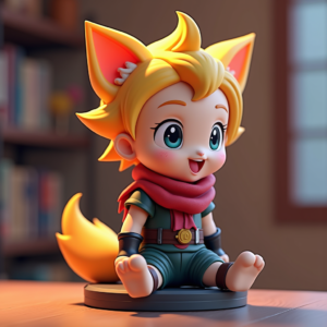 Cute Characters — Spiky-haired Anime Hero In A Battle-worn Character #0292 (Leonardo)