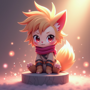 Cute Characters — Spiky-haired Anime Hero In A Battle-worn Character #0328 (Leonardo)