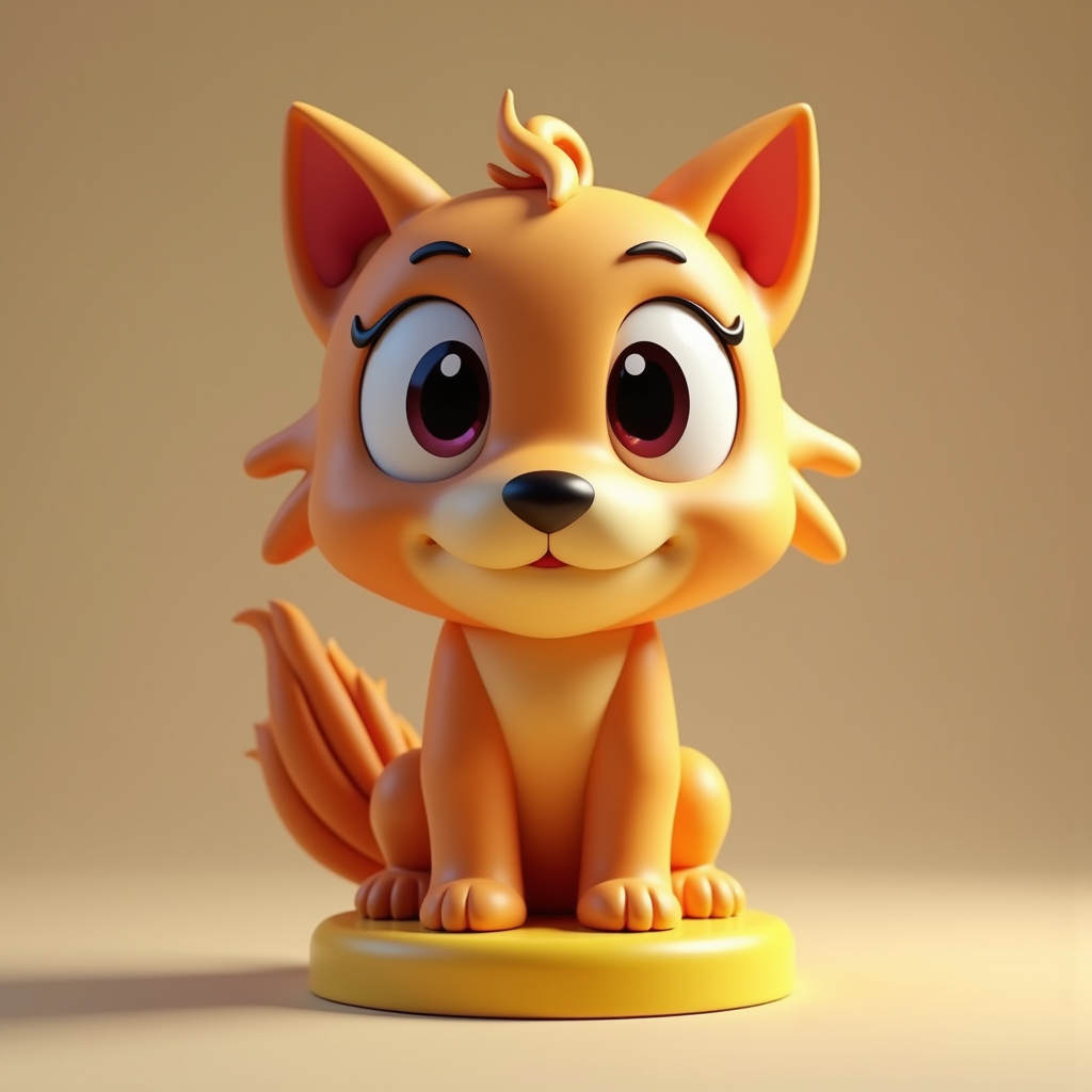 Cute Characters — Stylized 3D-render Mascot With Glossy Vinyl-toy Character #0022 (Krea)