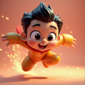 Cute Characters — Stylized 3D-render Mascot With Glossy Vinyl-toy Character #0220 (Leonardo)