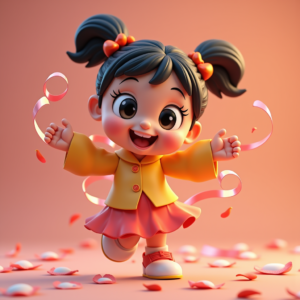 Cute Characters — Stylized 3D-render Mascot With Glossy Vinyl-toy Character #0270 (Dreamina)