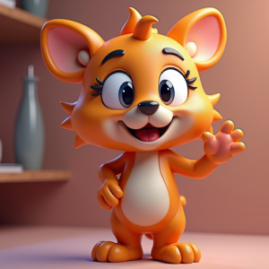 Cute Characters — Stylized 3D-render Mascot With Glossy Vinyl-toy Character #0288 (ChatGPT)