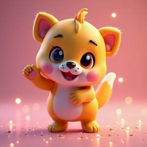 Cute Characters — Stylized 3D-render Mascot With Glossy Vinyl-toy Character #0324 (ChatGPT)