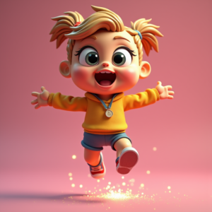Cute Characters — Stylized 3D-render Mascot With Glossy Vinyl-toy Character #0348 (ChatGPT)
