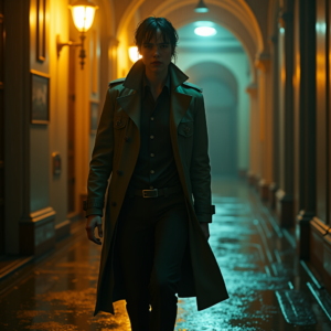 Cyberpunk — Detective In A Rain-damp Trench Coat Cinematic #0101 (ChatGPT)