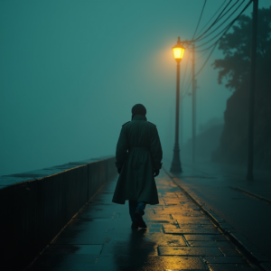 Cyberpunk — Detective In A Rain-damp Trench Coat Cinematic #0125 (ChatGPT)