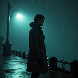 Cyberpunk — Detective In A Rain-damp Trench Coat Cinematic #0131 (Dreamina)