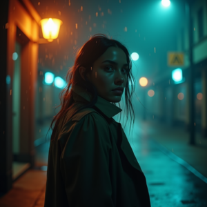 Cyberpunk — Detective In A Rain-damp Trench Coat Cinematic #0149 (ChatGPT)