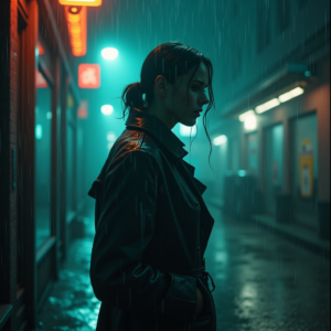 Cyberpunk — Detective In A Rain-damp Trench Coat Cinematic #0234 (Firefly)