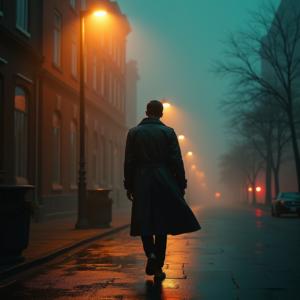 Cyberpunk — Detective In A Rain-damp Trench Coat Cinematic #0258 (Firefly)