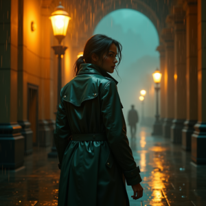 Cyberpunk — Detective In A Rain-damp Trench Coat Cinematic #0282 (Firefly)