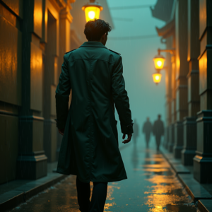 Cyberpunk — Detective In A Rain-damp Trench Coat Cinematic #0306 (Firefly)