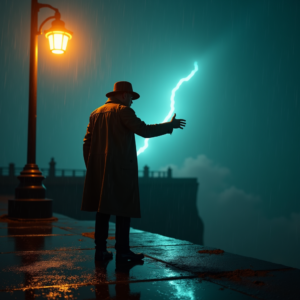 Cyberpunk — Detective In A Rain-damp Trench Coat Cinematic #0342 (Firefly)