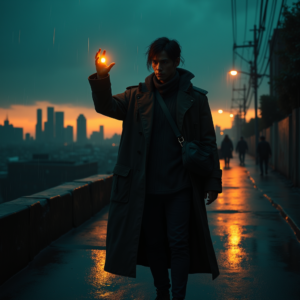 Cyberpunk — Lone Traveler In A Weathered Long Cinematic #0061 (Stable Diffusion)