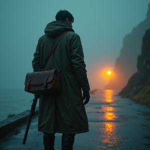 Cyberpunk — Lone Traveler In A Weathered Long Cinematic #0320 (Ideogram)