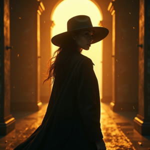 Cyberpunk — Mysterious Figure Beneath A Wide-brimmed Hat Cinematic #0280 (Gemini)