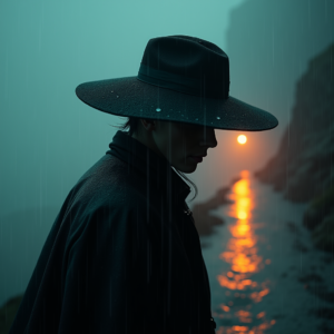 Cyberpunk — Mysterious Figure Beneath A Wide-brimmed Hat Cinematic #0346 (Seedream)