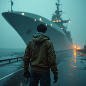 Cyberpunk — Pilot In A Weathered Flight Jacket Cinematic #0120 (Midjourney)