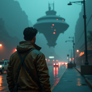 Cyberpunk — Pilot In A Weathered Flight Jacket Cinematic #0132 (Midjourney)