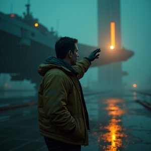 Cyberpunk — Pilot In A Weathered Flight Jacket Cinematic #0174 (Firefly)