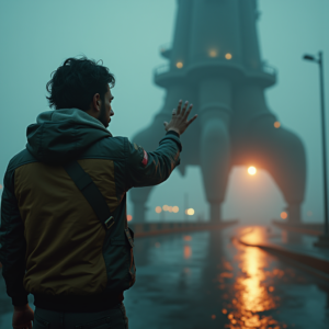 Cyberpunk — Pilot In A Weathered Flight Jacket Cinematic #0210 (Firefly)
