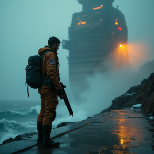 Cyberpunk — Pilot In A Weathered Flight Jacket Cinematic #0325 (Stable Diffusion)