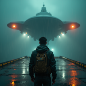 Cyberpunk — Pilot In A Weathered Flight Jacket Cinematic #0337 (Stable Diffusion)