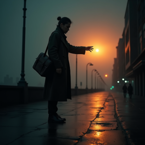 Dark Cinematic — Lone Traveler In A Weathered Long Cinematic #0061 (Gemini)