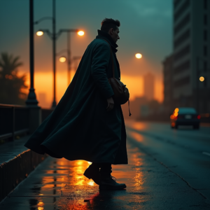 Dark Cinematic — Lone Traveler In A Weathered Long Cinematic #0067 (Seedream)