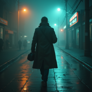 Dark Cinematic — Lone Traveler In A Weathered Long Cinematic #0193 (Gemini)