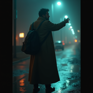 Dark Cinematic — Lone Traveler In A Weathered Long Cinematic #0205 (Gemini)