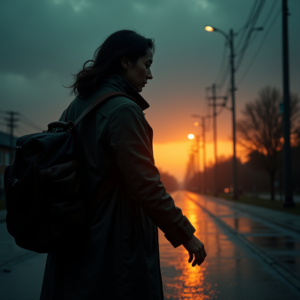Dark Cinematic — Lone Traveler In A Weathered Long Cinematic #0263 (FLUX)