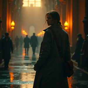 Dark Cinematic — Lone Traveler In A Weathered Long Cinematic #0275 (FLUX)