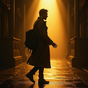 Dark Cinematic — Lone Traveler In A Weathered Long Cinematic #0299 (FLUX)