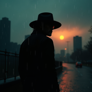 Dark Cinematic — Mysterious Figure Beneath A Wide-brimmed Hat Cinematic #0057 (Midjourney)