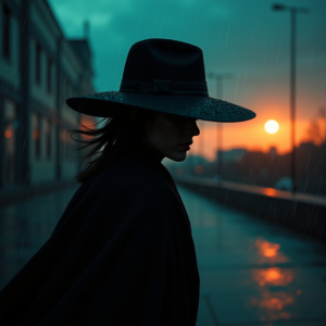 Dark Cinematic — Mysterious Figure Beneath A Wide-brimmed Hat Cinematic #0069 (Midjourney)