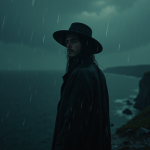 Dark Cinematic — Mysterious Figure Beneath A Wide-brimmed Hat Cinematic #0129 (Midjourney)