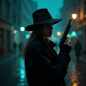 Dark Cinematic — Mysterious Figure Beneath A Wide-brimmed Hat Cinematic #0189 (Midjourney)