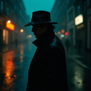 Dark Cinematic — Mysterious Figure Beneath A Wide-brimmed Hat Cinematic #0201 (Midjourney)
