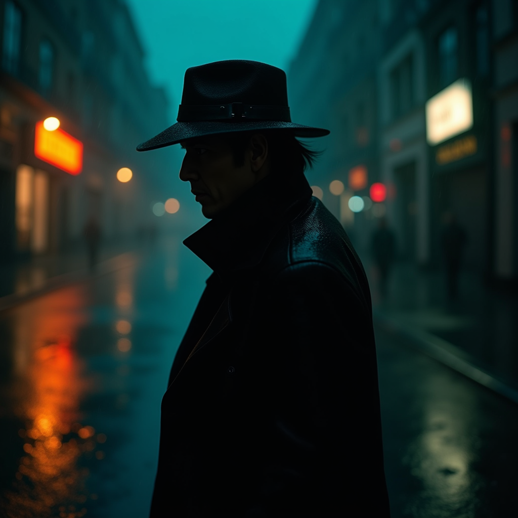 Dark Cinematic — Mysterious Figure Beneath A Wide-brimmed Hat Cinematic #0201 (Midjourney)