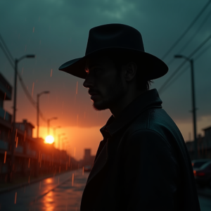 Dark Cinematic — Mysterious Figure Beneath A Wide-brimmed Hat Cinematic #0259 (Seedream)