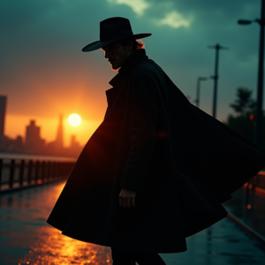 Dark Cinematic — Mysterious Figure Beneath A Wide-brimmed Hat Cinematic #0271 (Seedream)