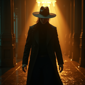 Dark Cinematic — Mysterious Figure Beneath A Wide-brimmed Hat Cinematic #0301 (Gemini)